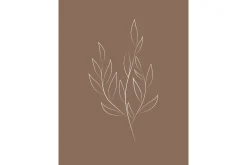 Poster Drawed leaf 30x40 cm