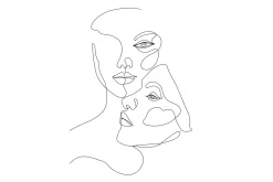 Poster Faces 21x30 cm