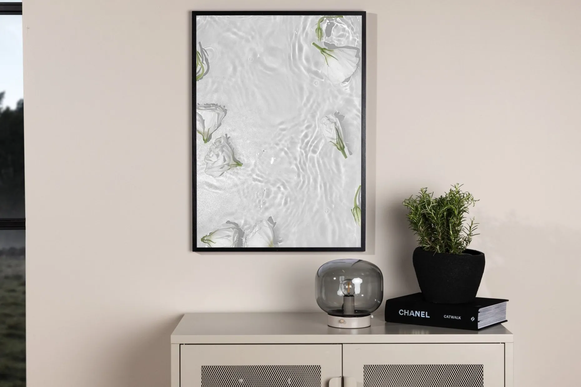 Poster White Roses 30x40 cm