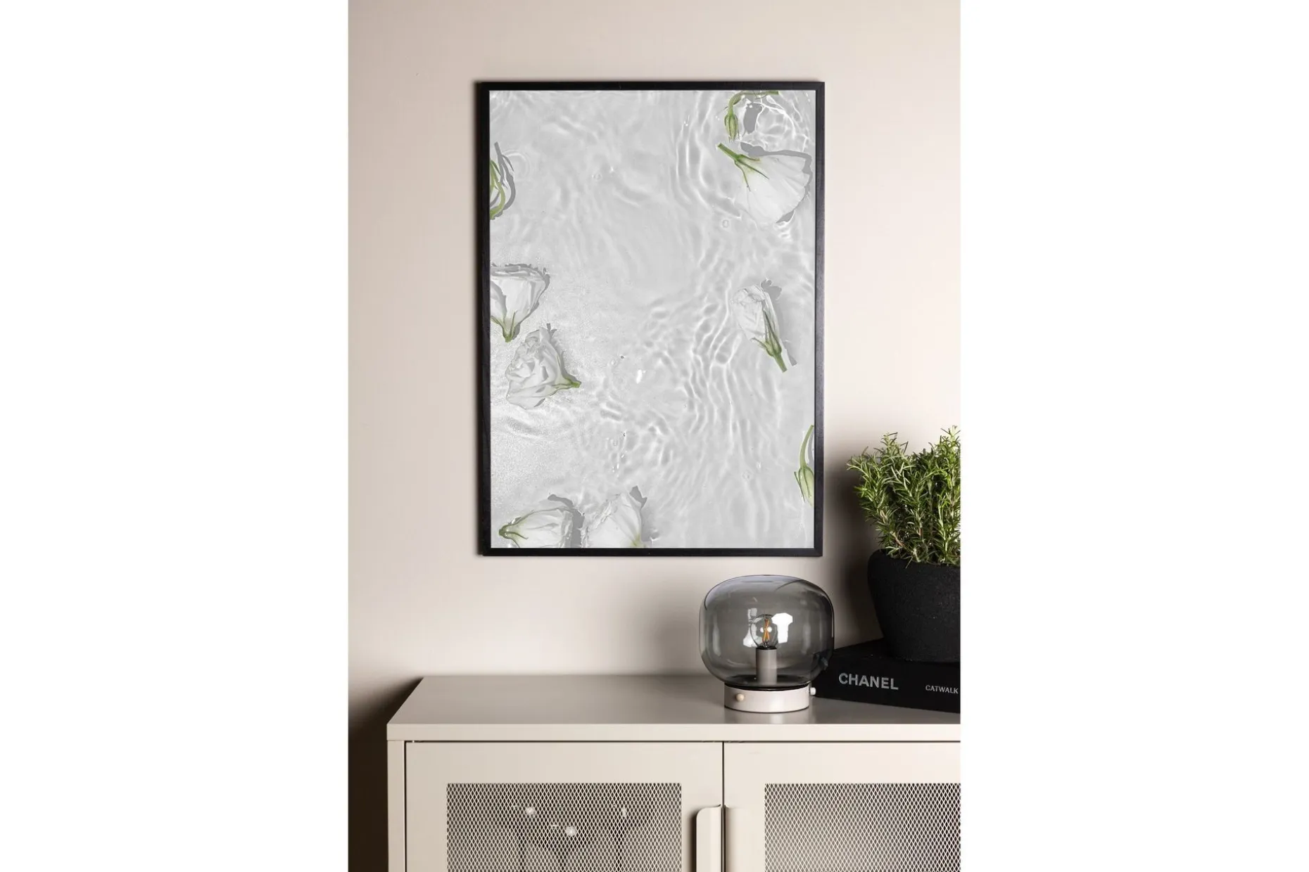 Poster White Roses 30x40 cm