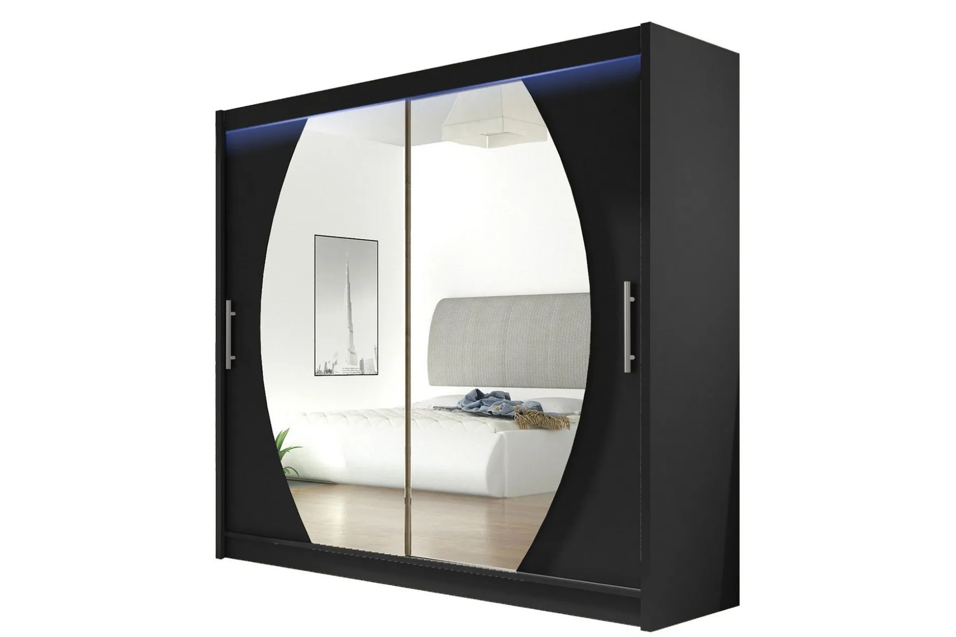 Prag Garderobe med Speil 180x215 cm