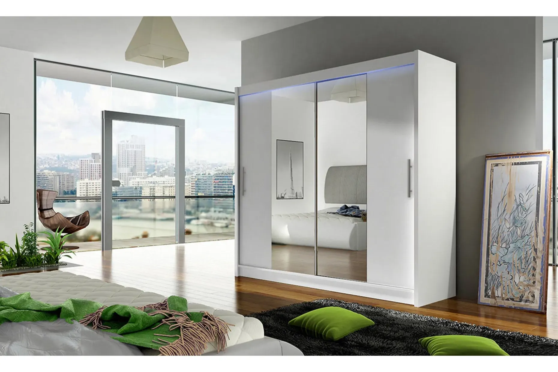Prag Garderobe 180x57x215 cm