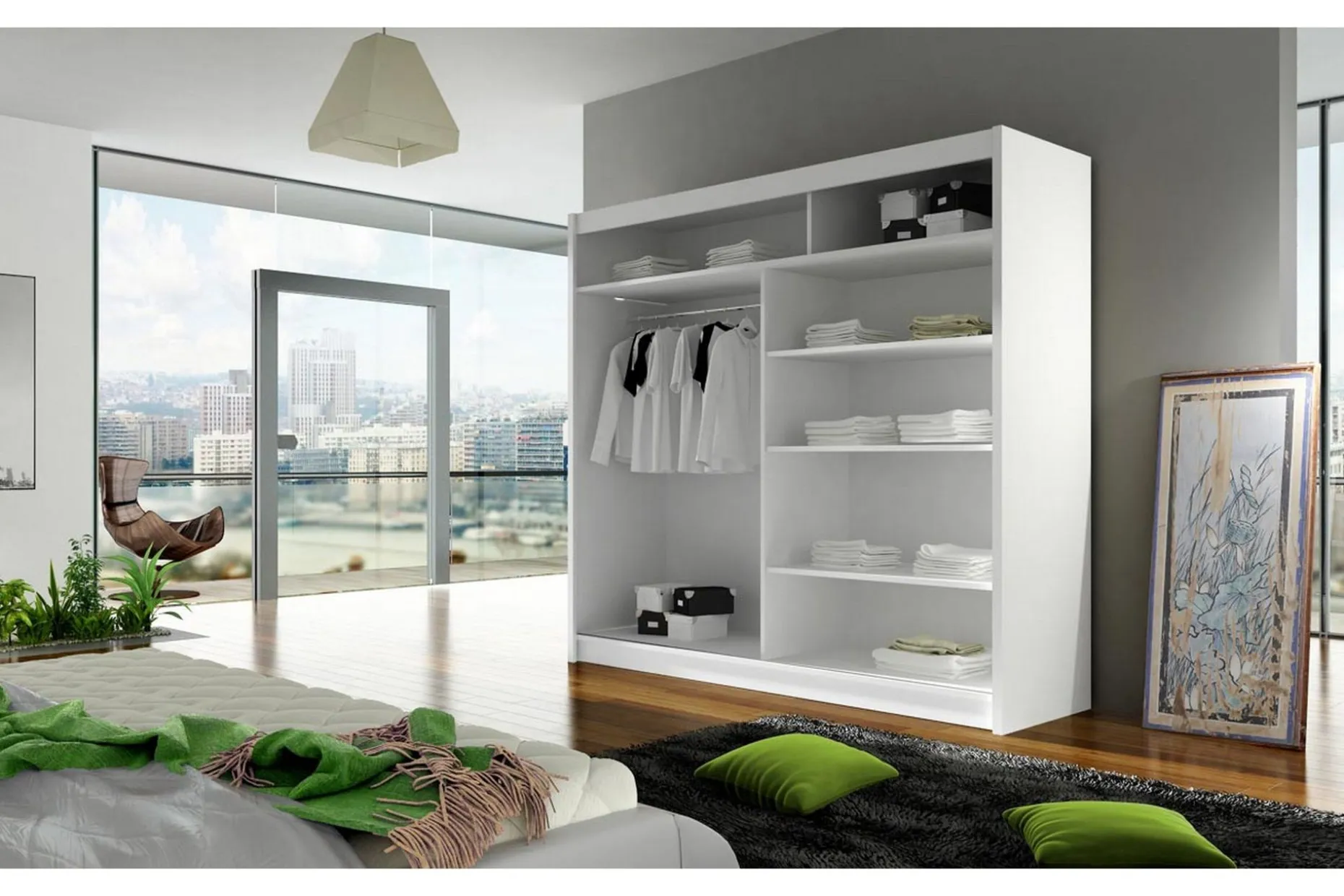 Prag Garderobe 180x57x215 cm