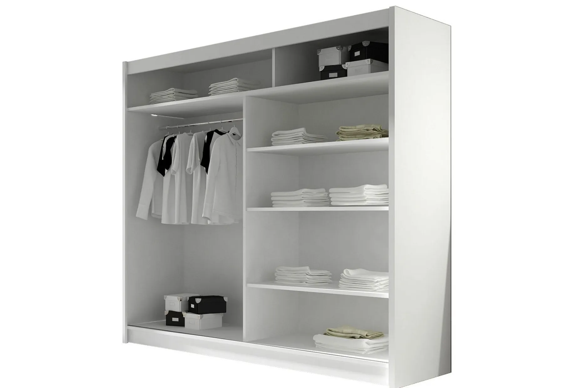 Prag Garderob 180x57x215 cm Scandinavian Choice Black