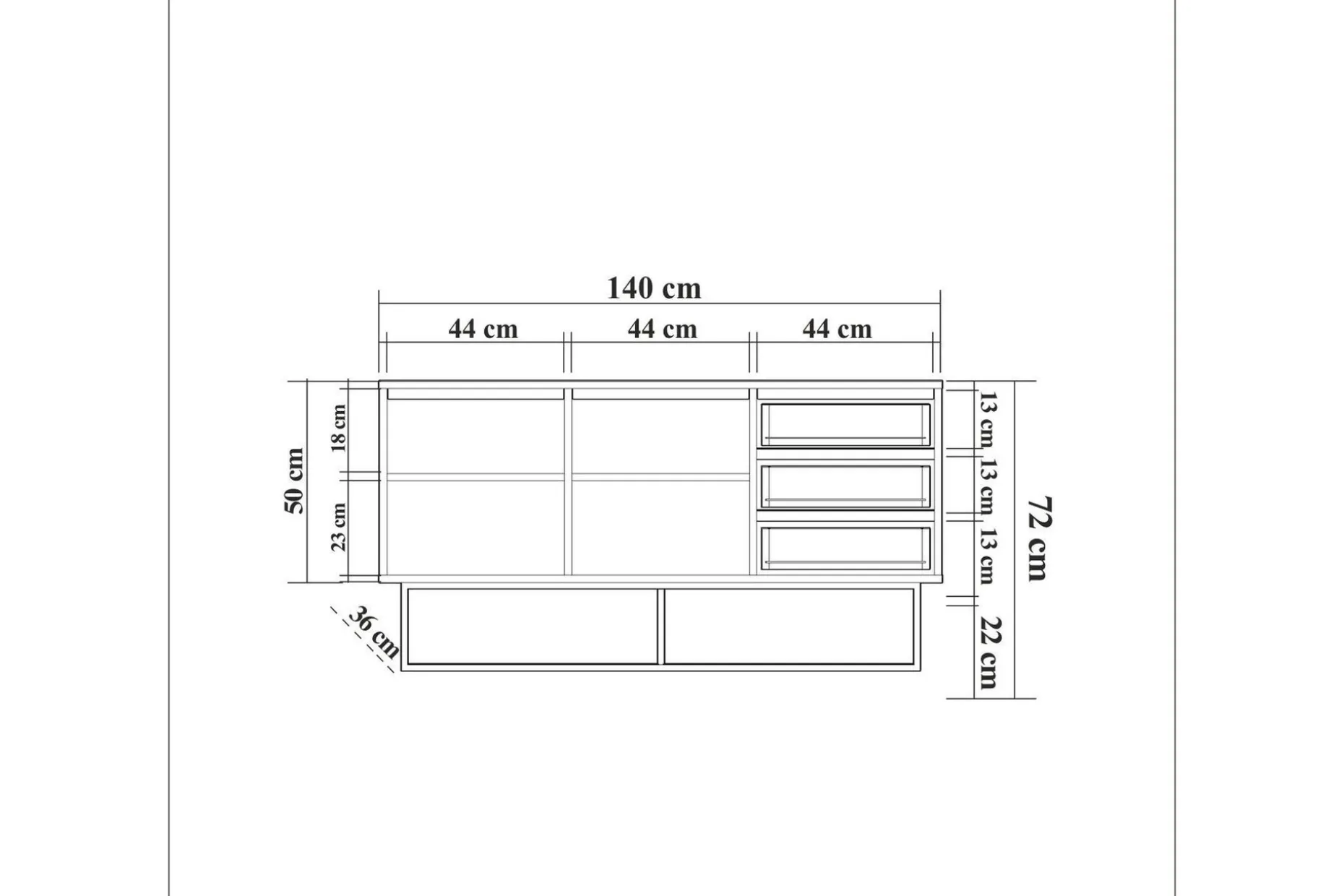 Pribeta Konsollbord 140 cm