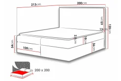 Pries Sengeramme 200x200 cm