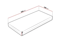 Profi Madrass 200x180x20 cm