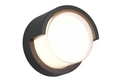 Puno LED-Vegglampe Pyöreä Mattsvart