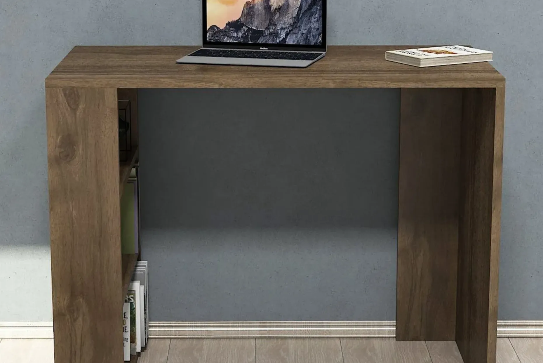 Puqa Design Skrivebord 90 cm med Oppbevaringshyller