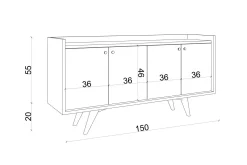 Qeleddun Avlastningsbord 150 cm