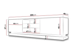 Qiu TV-Benk 40x200 cm