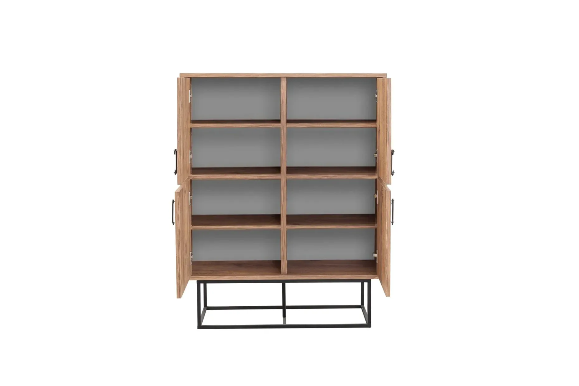 Quantum Solo Highboard 93x115 cm Svart/Brun