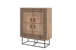 Quantum Solo Highboard 93x115 cm Svart/Brun