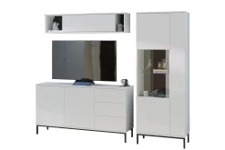 Querty Stuesett LED-belysning 4 Deler Hvit LED