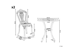 Radogna Balkongsett 65 cm + 2 Stoler