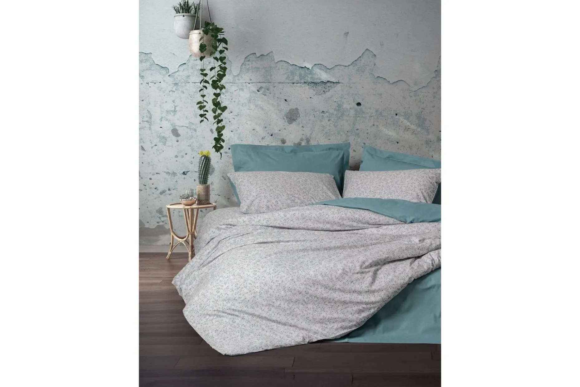 Ranforce Dobbel Dynetrekksett Kiku Mint