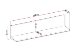 Rathmore Vegghylle 110x22 cm
