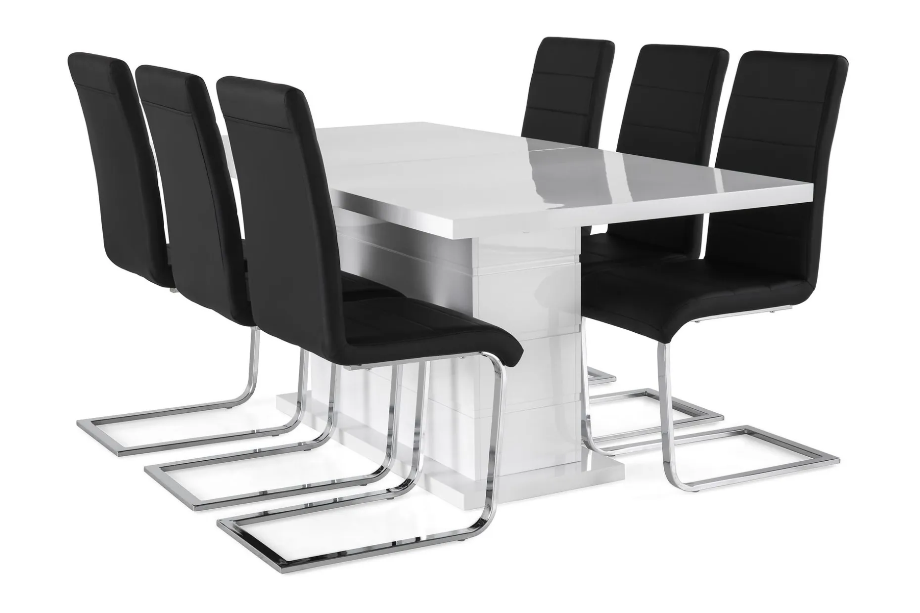 Ratliff Spisegruppe 180 cm + 6 Stoler Utvidbart med Tilleggsplate