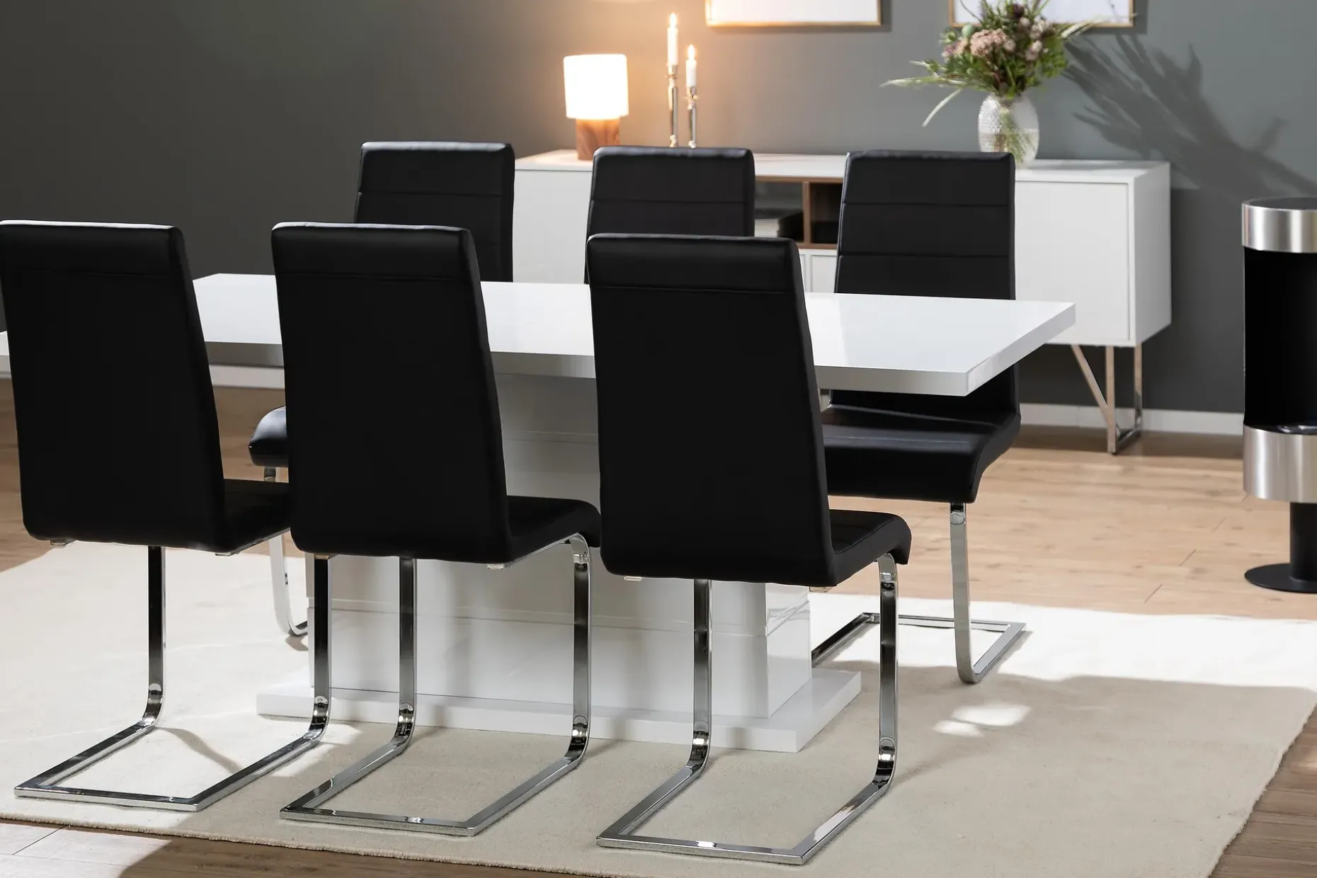 Ratliff Spisegruppe 180 cm + 6 Stoler Utvidbart med Tilleggsplate