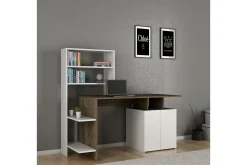 Raymer Skrivebord 146 cm med Oppbevaring Hyller + Skap