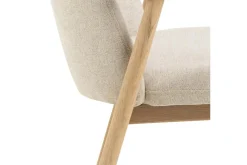Reciclar Spisestol i bouclé med armlener i eik