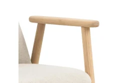 Reciclar Spisestol i bouclé med armlener i eik