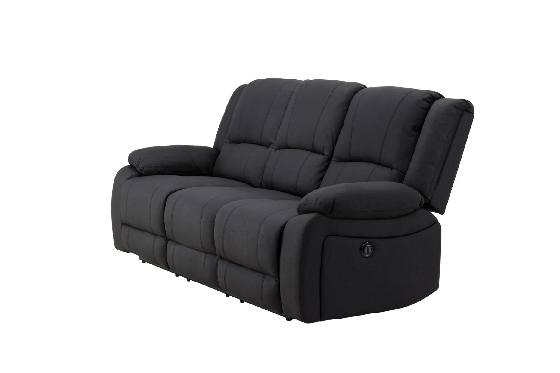 Reclinersofa med hjørne Comfort Living Singapore reclinersofa 3-seter kunstskinn Svart