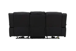 Reclinersofa med hjørne Comfort Living Singapore reclinersofa 3-seter kunstskinn Svart