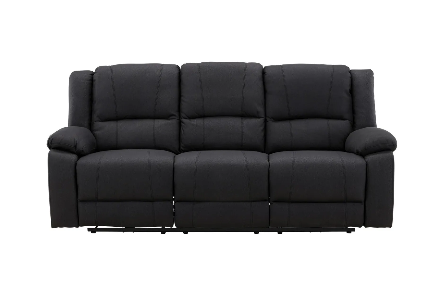 Reclinersofa med hjørne Comfort Living Singapore reclinersofa 3-seter kunstskinn Svart