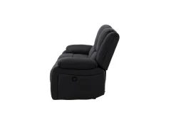 Reclinersofa med hjørne Comfort Living Singapore reclinersofa 3-seter kunstskinn Svart