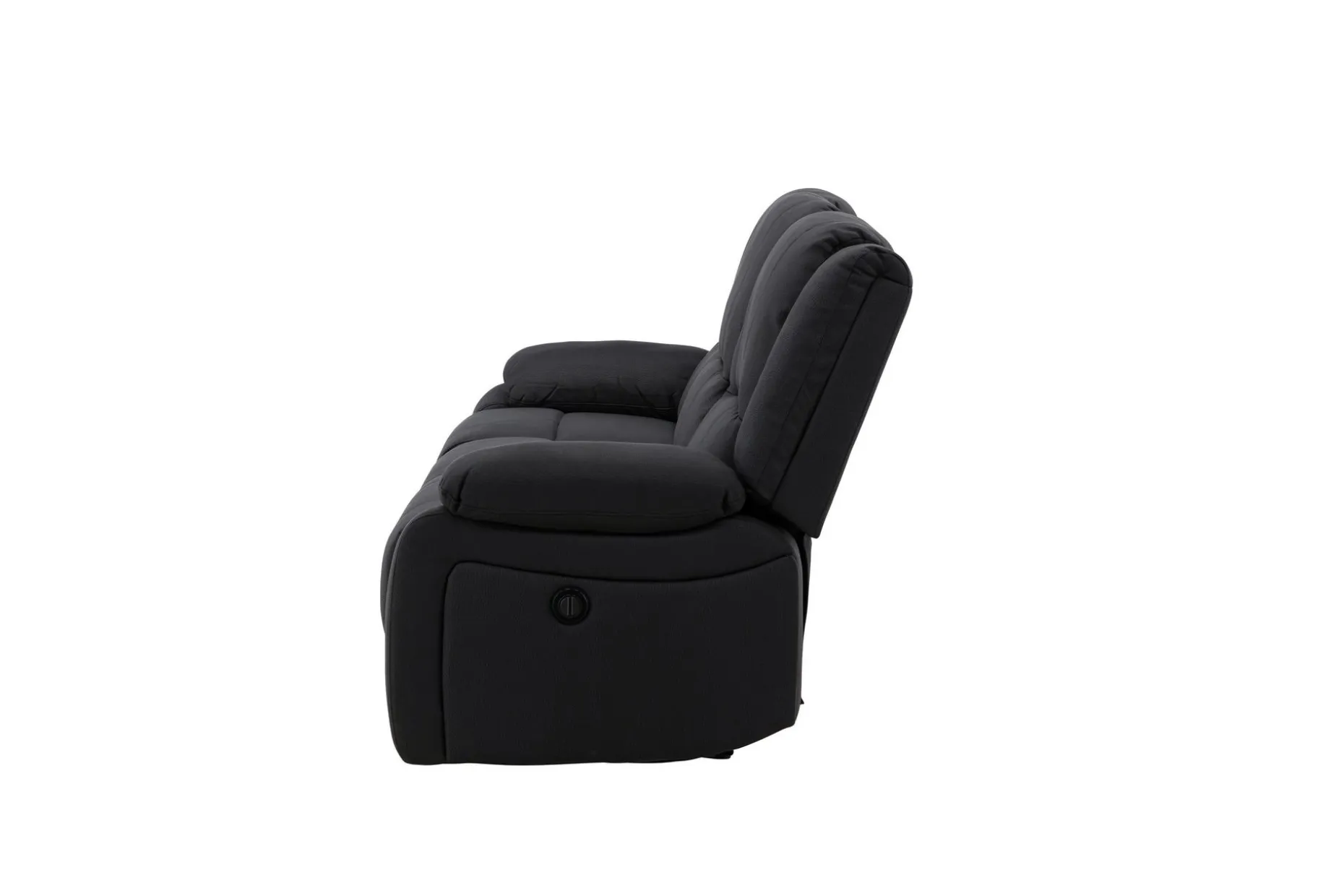 Reclinersofa med hjørne Comfort Living Singapore reclinersofa 3-seter kunstskinn Svart