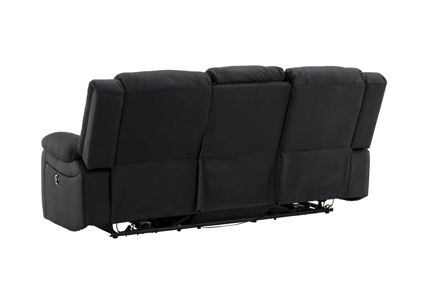 Reclinersofa med hjørne Comfort Living Singapore reclinersofa 3-seter kunstskinn Svart