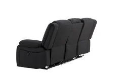 Reclinersofa med hjørne Comfort Living Singapore reclinersofa 3-seter kunstskinn Svart