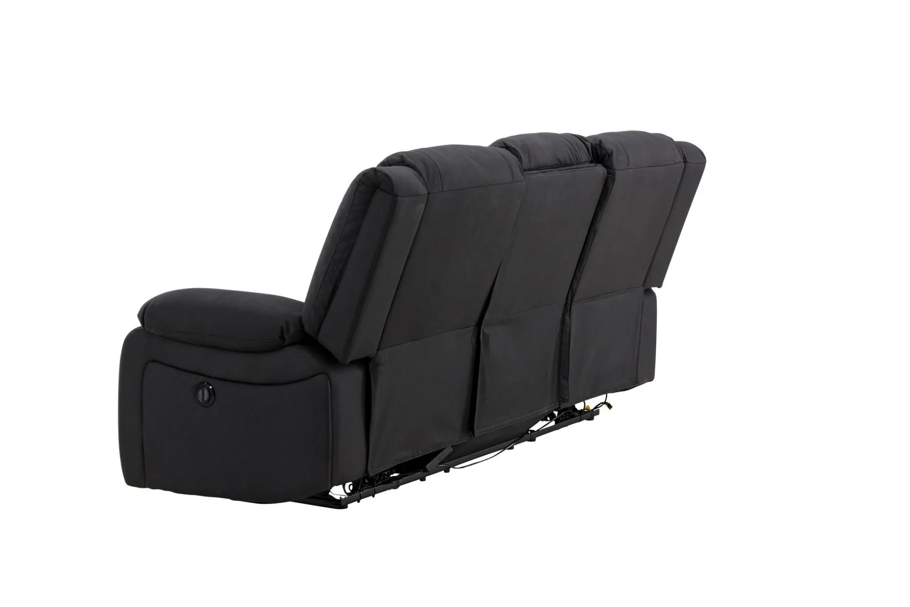 Reclinersofa med hjørne Comfort Living Singapore reclinersofa 3-seter kunstskinn Svart