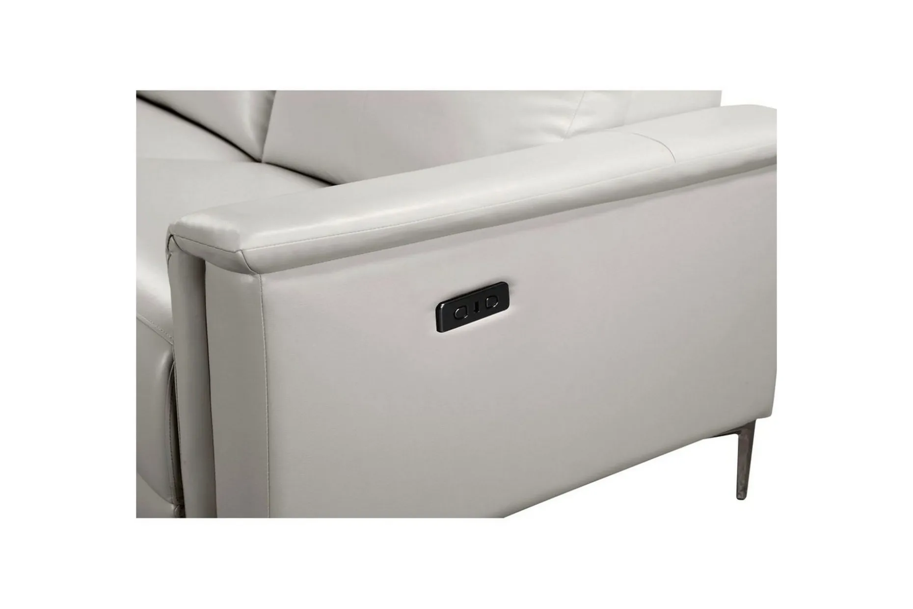 Reclinersofa med hjørne Loft24 Hjørnesofa 3-seters Lund Cream White Vänster