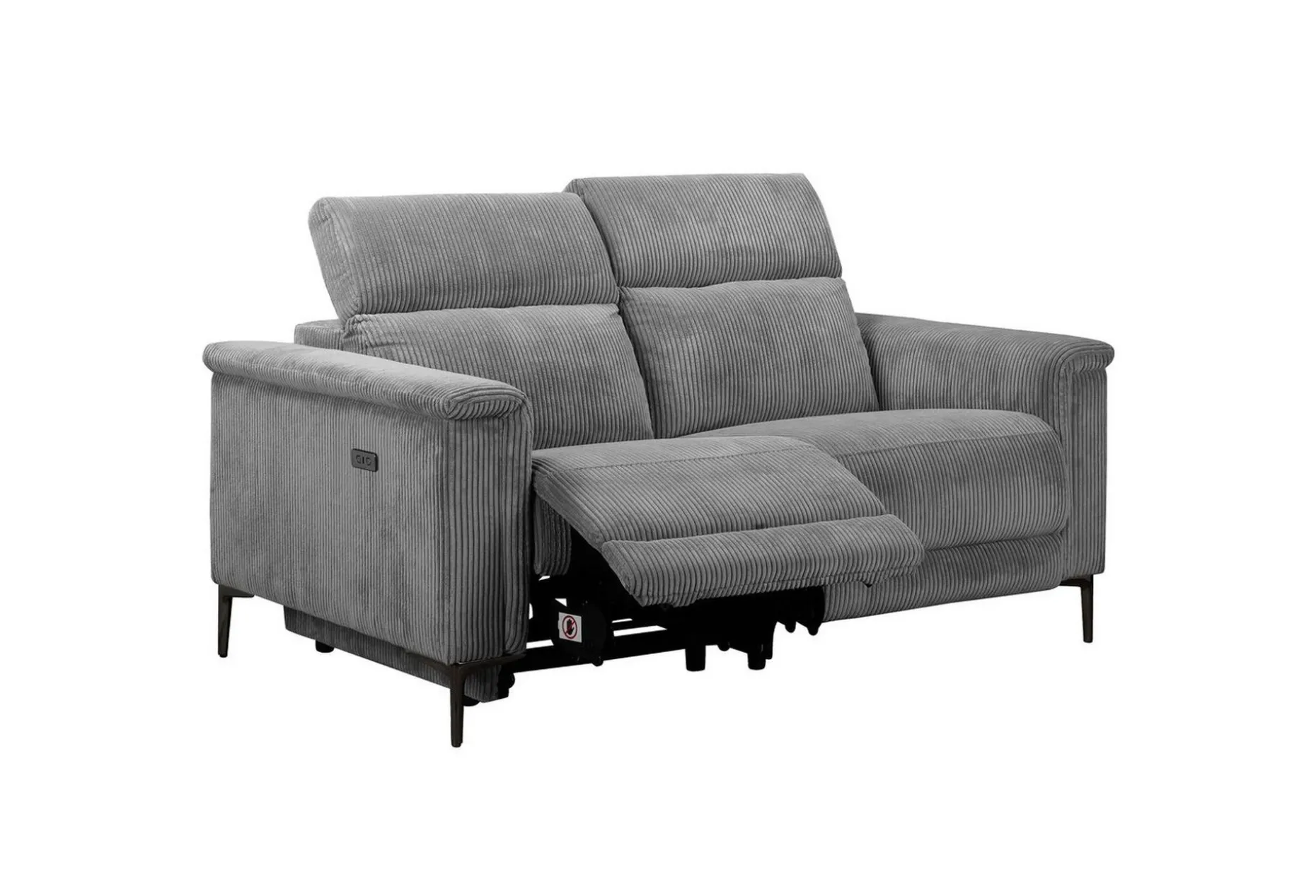 Reclinersofa uten hjørne Loft24 Lund reclinersofa 2-seter Lightgrey