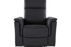 Recliner Southbrook Svart, Ekte skinn/PU/Tre/Metall, Manuell hvilestol