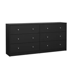 Renor Kommode dobbel kommode med 6 skuffer 143x30x68 cm