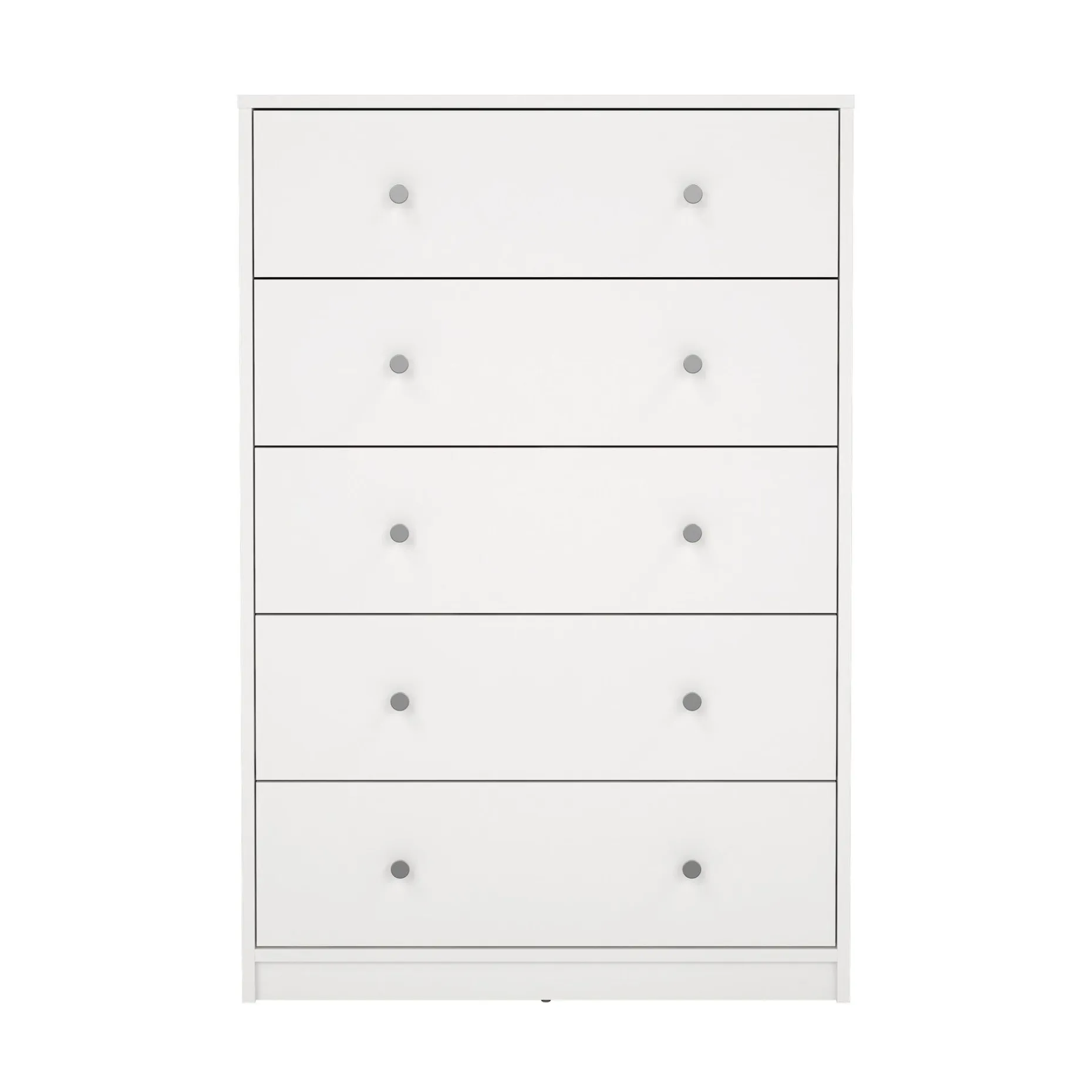 Renor Kommode med 5 skuffer Hvit 72x30x108 cm