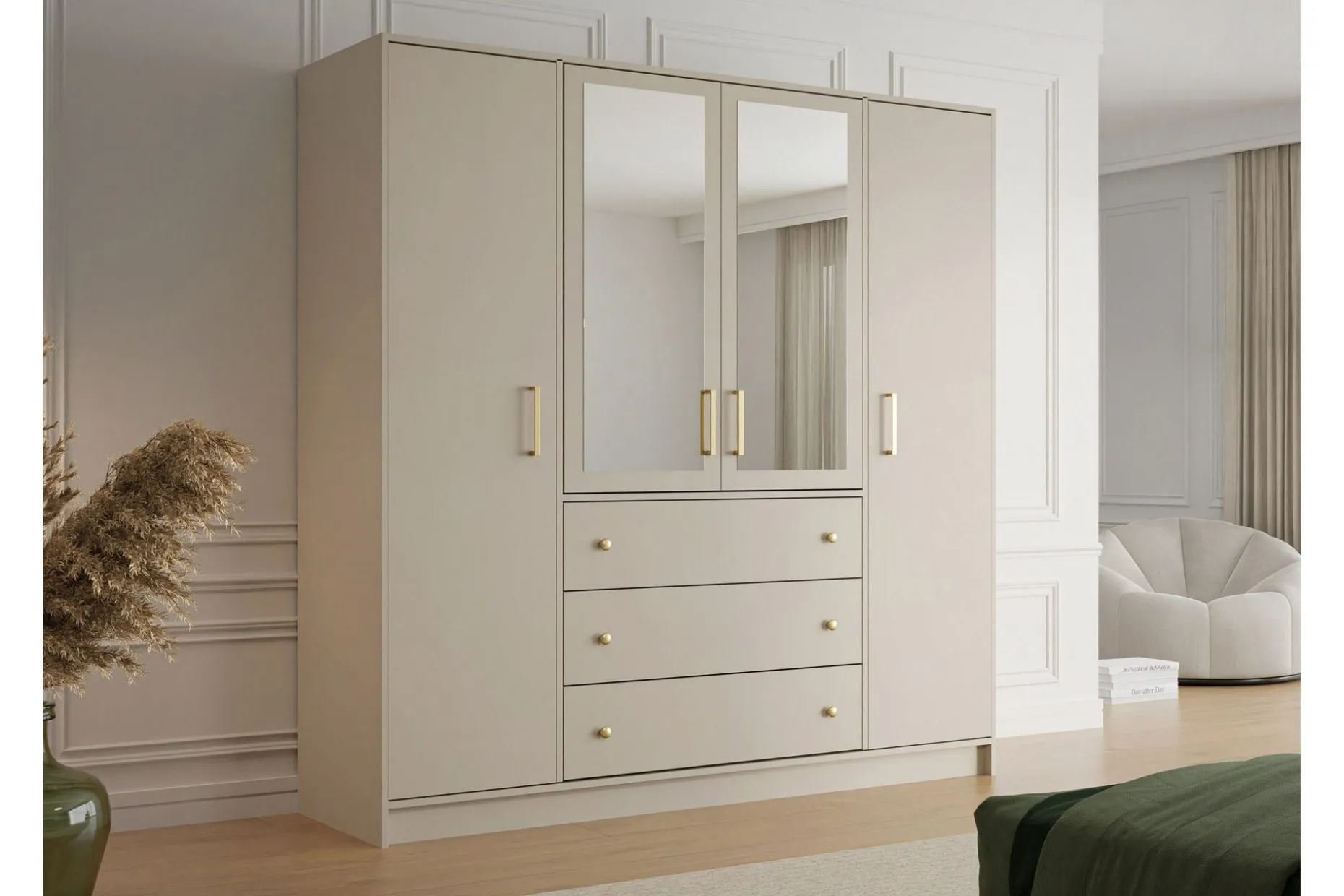 Retro Garderobe M. Speil 196x200 cm