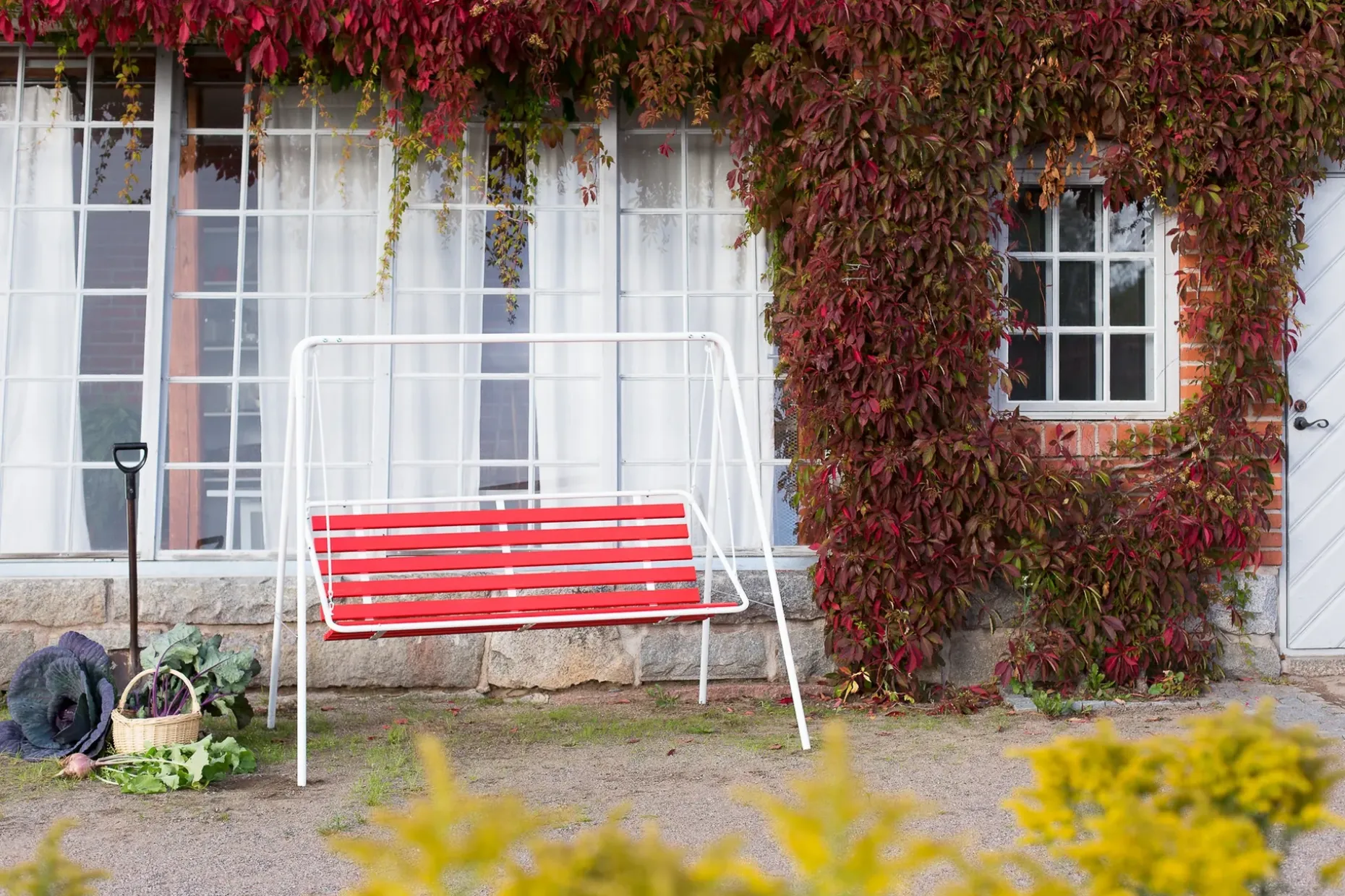 Retro 3-seter Hammock hvit ramme