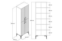 Retzow Highboard 60x35 cm