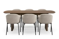 Richeto spisebord 210 cm med 6 Filip spisestoler