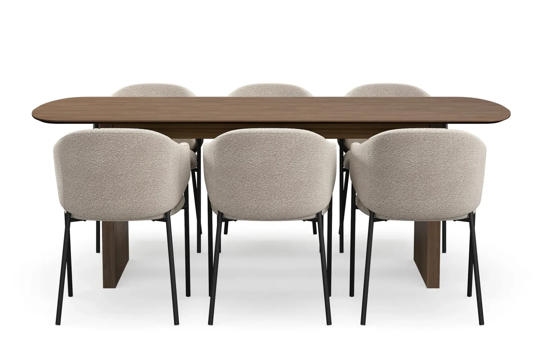 Richeto spisebord 210 cm med 6 Filip spisestoler
