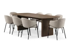 Richeto spisebord 240 cm med 8 Filip spisestoler
