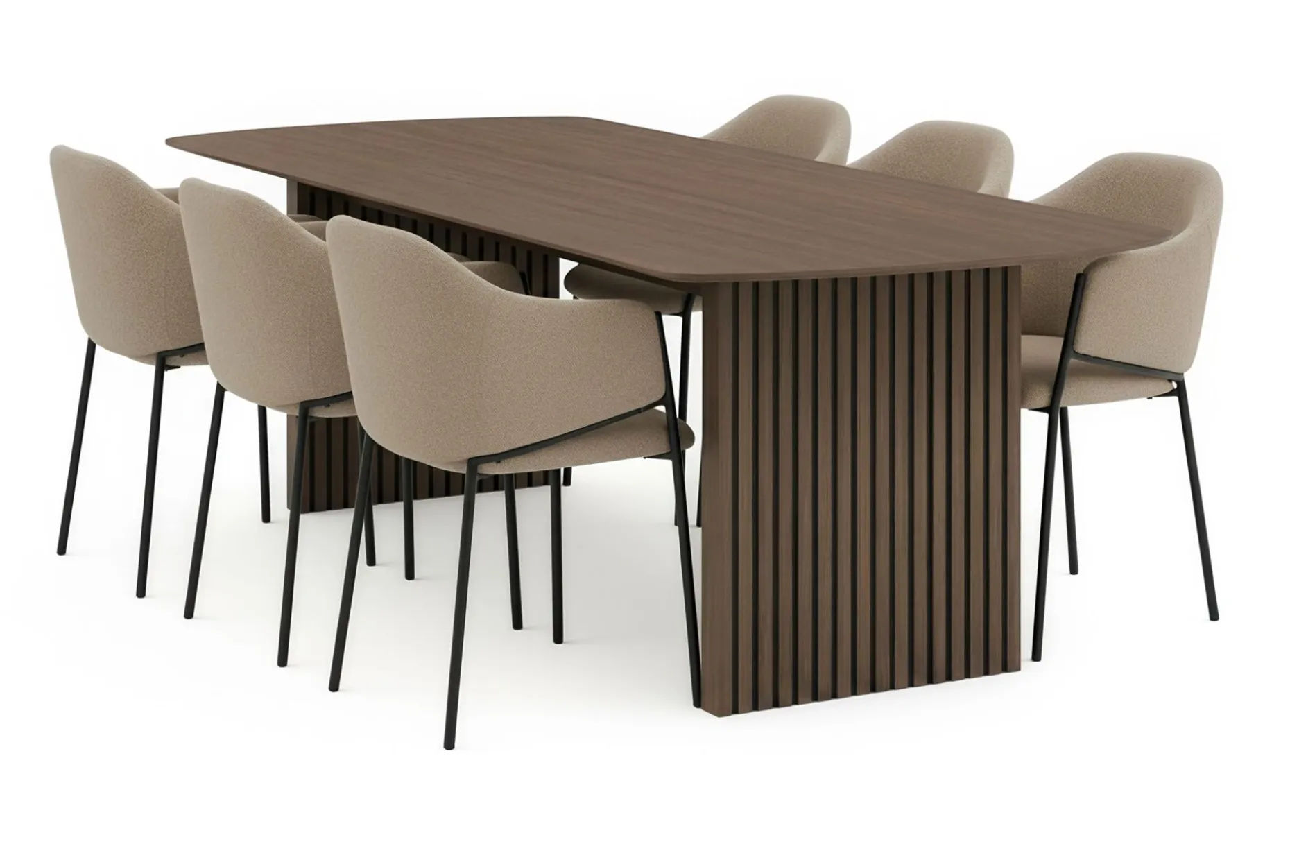 Richeto spisebord 240 cm med 6 Filip spisestoler