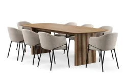 Richeto spisebord 240 cm med 8 Filip spisestoler
