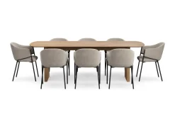 Richeto spisebord 240 cm med 8 Filip spisestoler