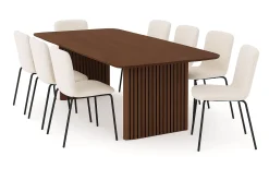 Richeto spisebord 240 cm med 8 Katy spisestoler