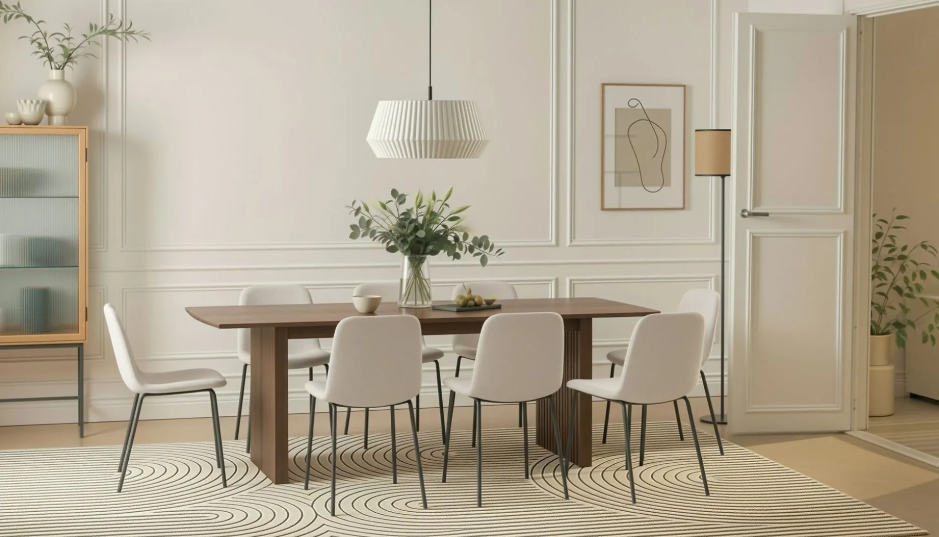 Richeto spisebord 240 cm med 8 Katy spisestoler